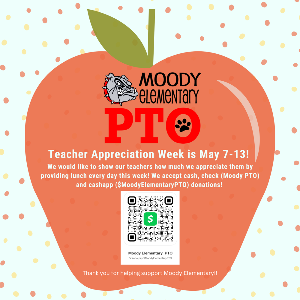 A message from Moody PTO! Moody Elementary