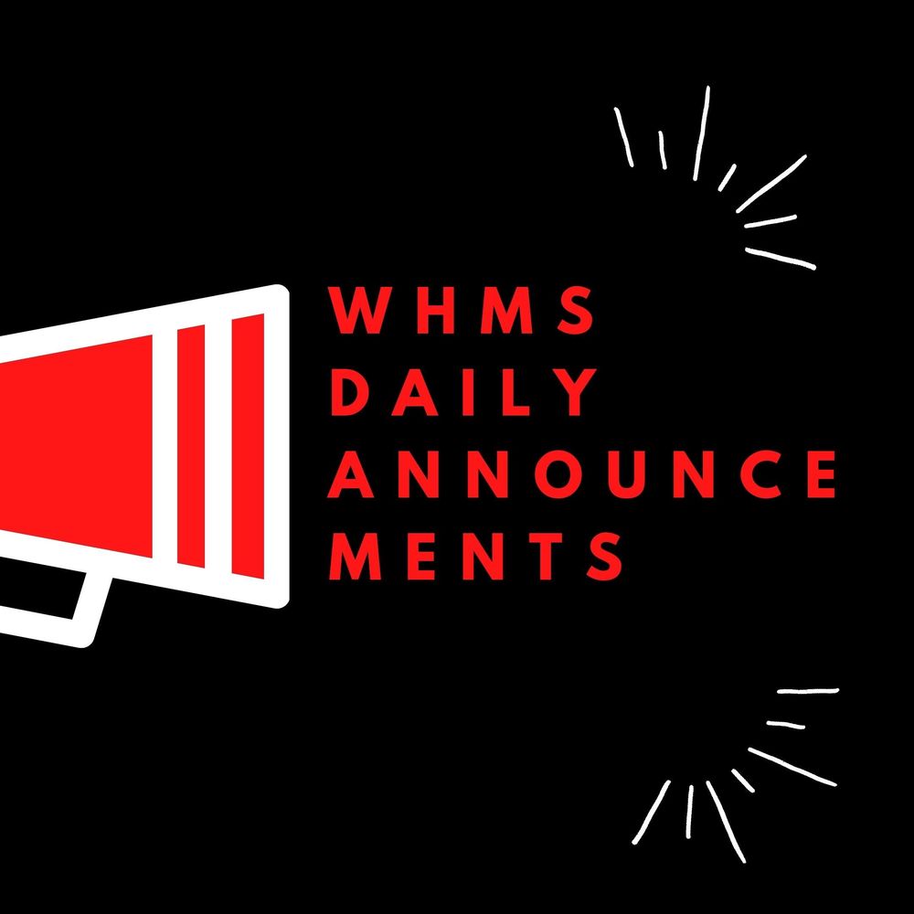 Daily Announcements White Hall Middle School