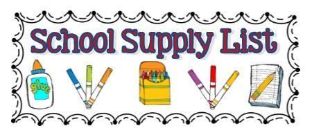 Hardin School Supply List