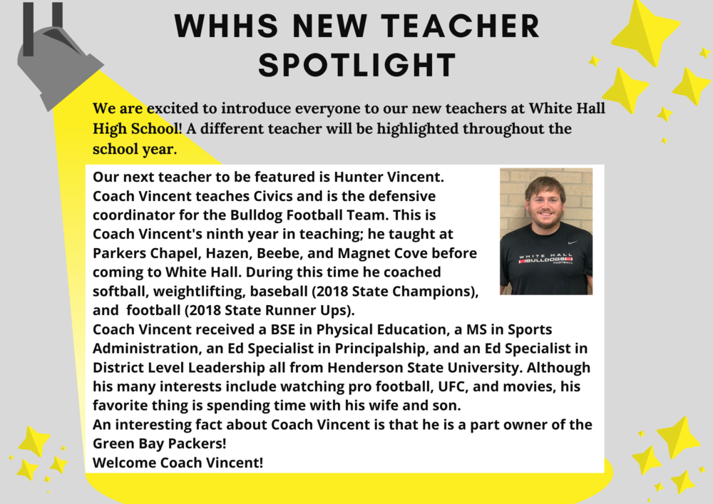 New Teacher Spotlight - Coach Vincent