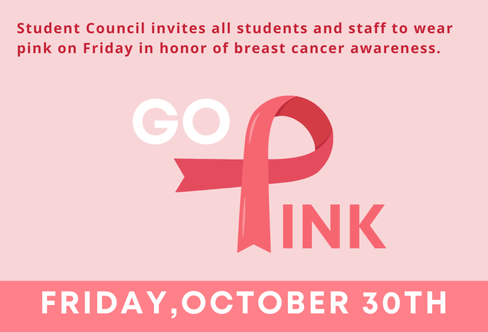 Wear Pink in Honor of Breast Cancer Awareness Day is Friday!
