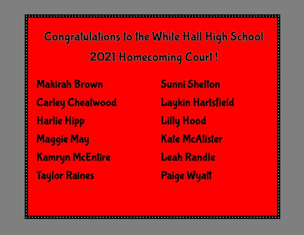 Homecoming Court Announcement