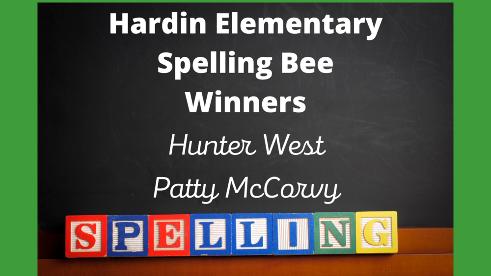 Hardin Elementary Spelling Bee Winners
