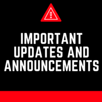 Important Updates and Annoucements