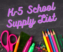 K-5 Supply List