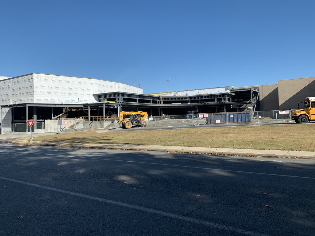 Progress is being made on the new fine arts center!