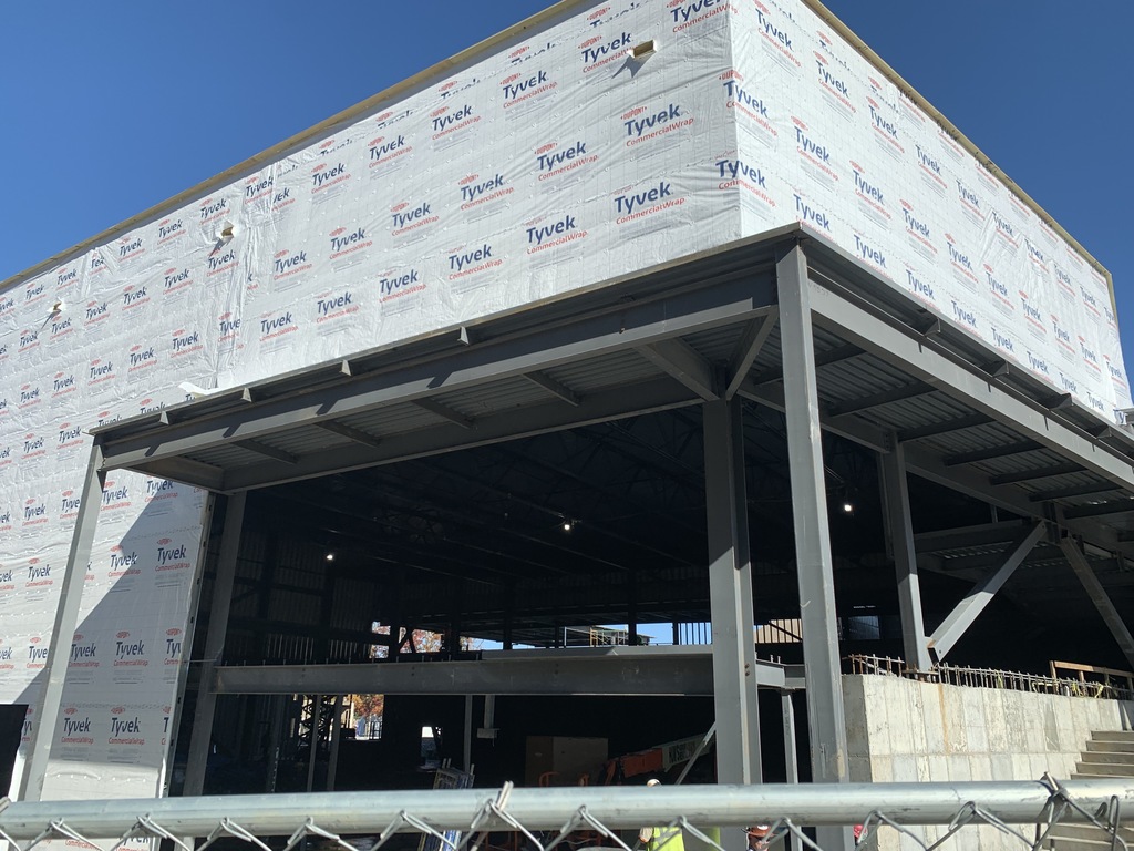 Progress is being made on the new fine arts center!