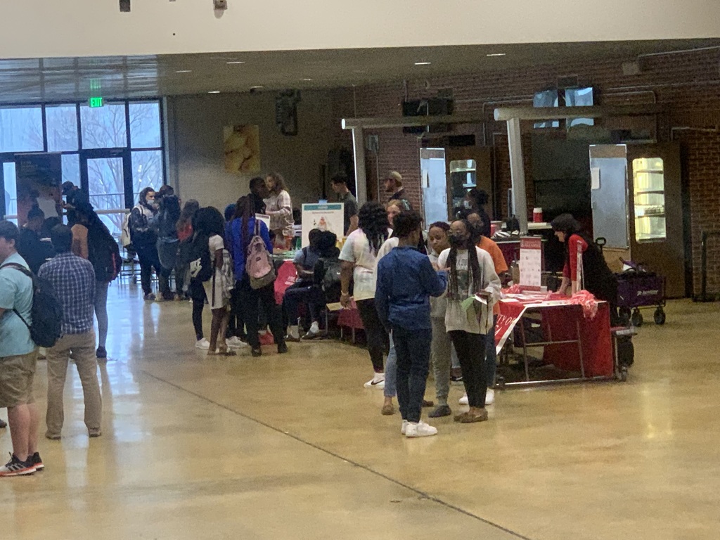 Juniors and Seniors getting information during the WHHS College & Career Fair.