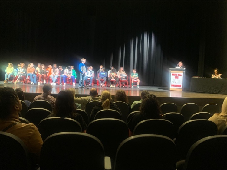 WHSD spelling Bee in the new auditorium at the high school.