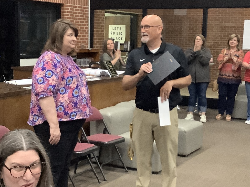 Mrs. Kim Roberts is recognized for her years of service.